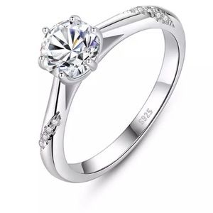 Moissanite diamond engagement bridal wedding ring
